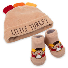 Baby Essentials Little Turkey socks keep tiny feet comfy during family gatherings.