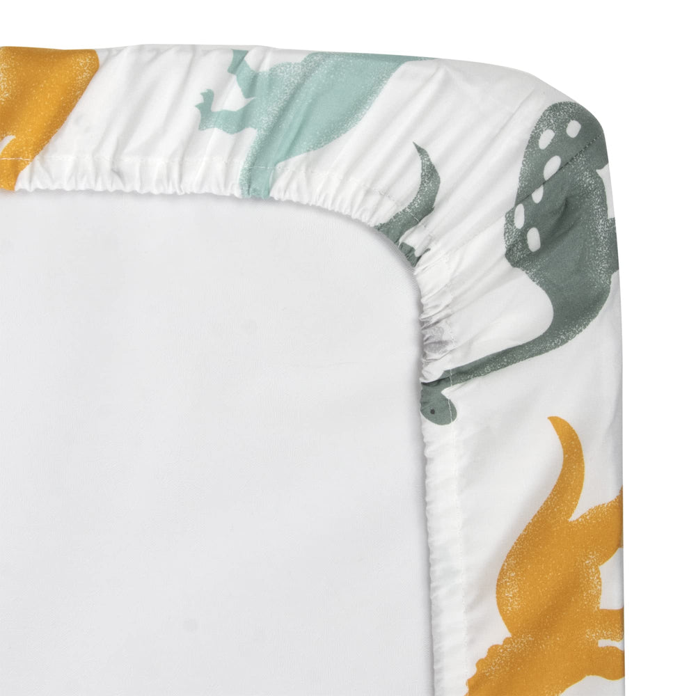 Baby Essentials two-pack crib sheets provide convenient options for busy households.