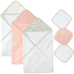 Baby Essentials washcloths close-up highlights cotton softness for delicate skin