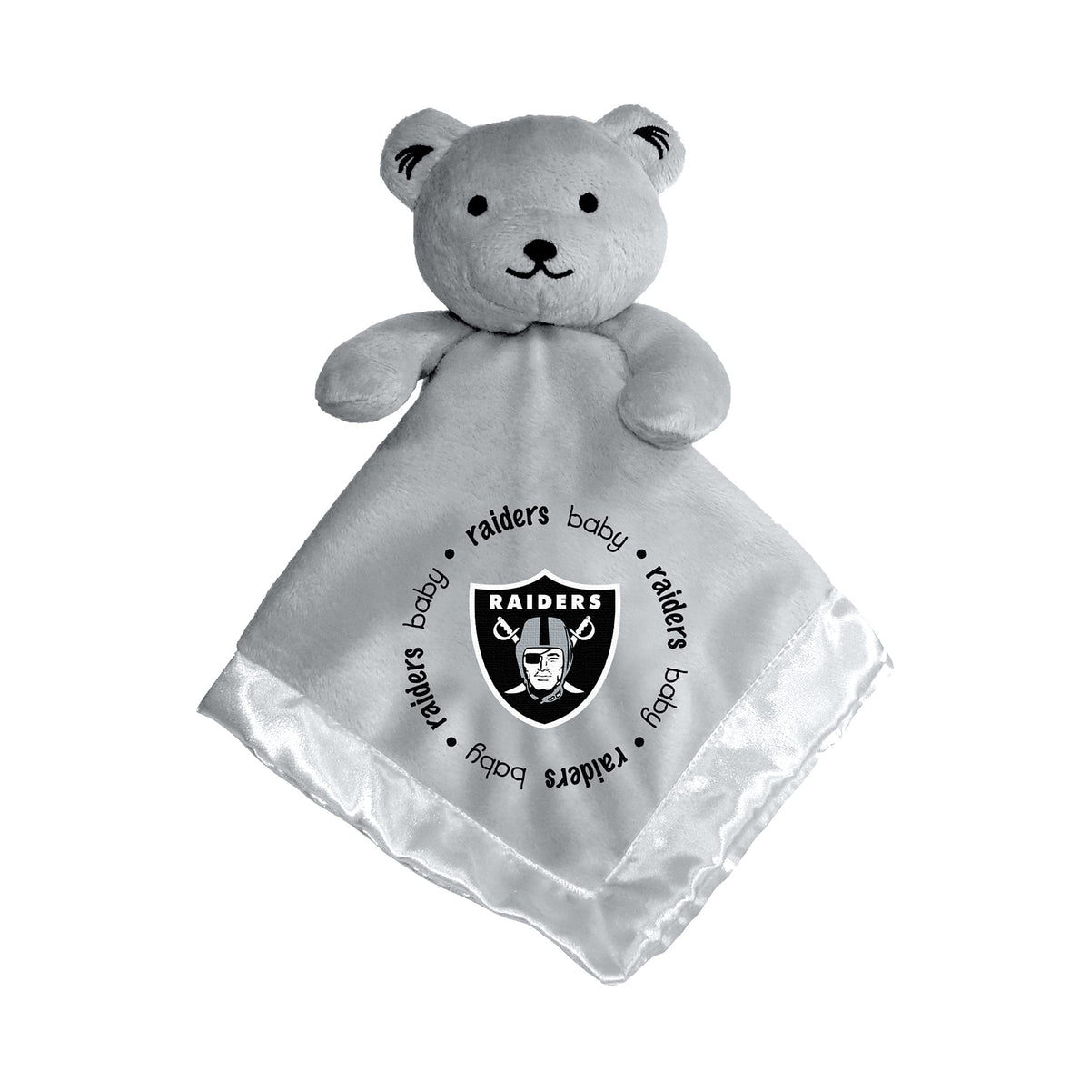 Baby Fanatic NFL bear security blanket logo close-up for comforting snuggles