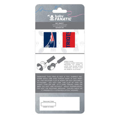 Baby Fanatic Patriots pacifier clip embroidered felt detail adds tactile charm.