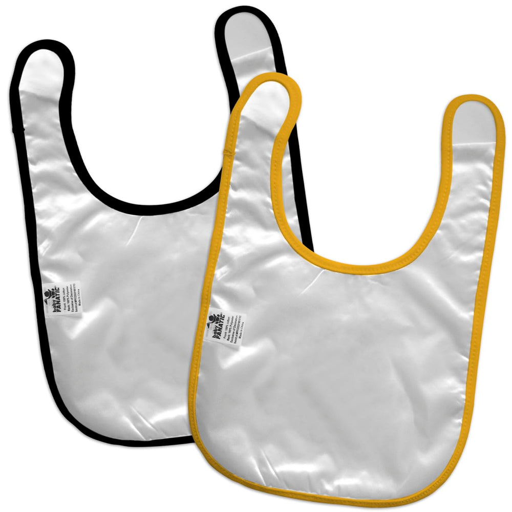 Baby Fanatic Penguins bib back with polyester lining to help keep outfits clean.