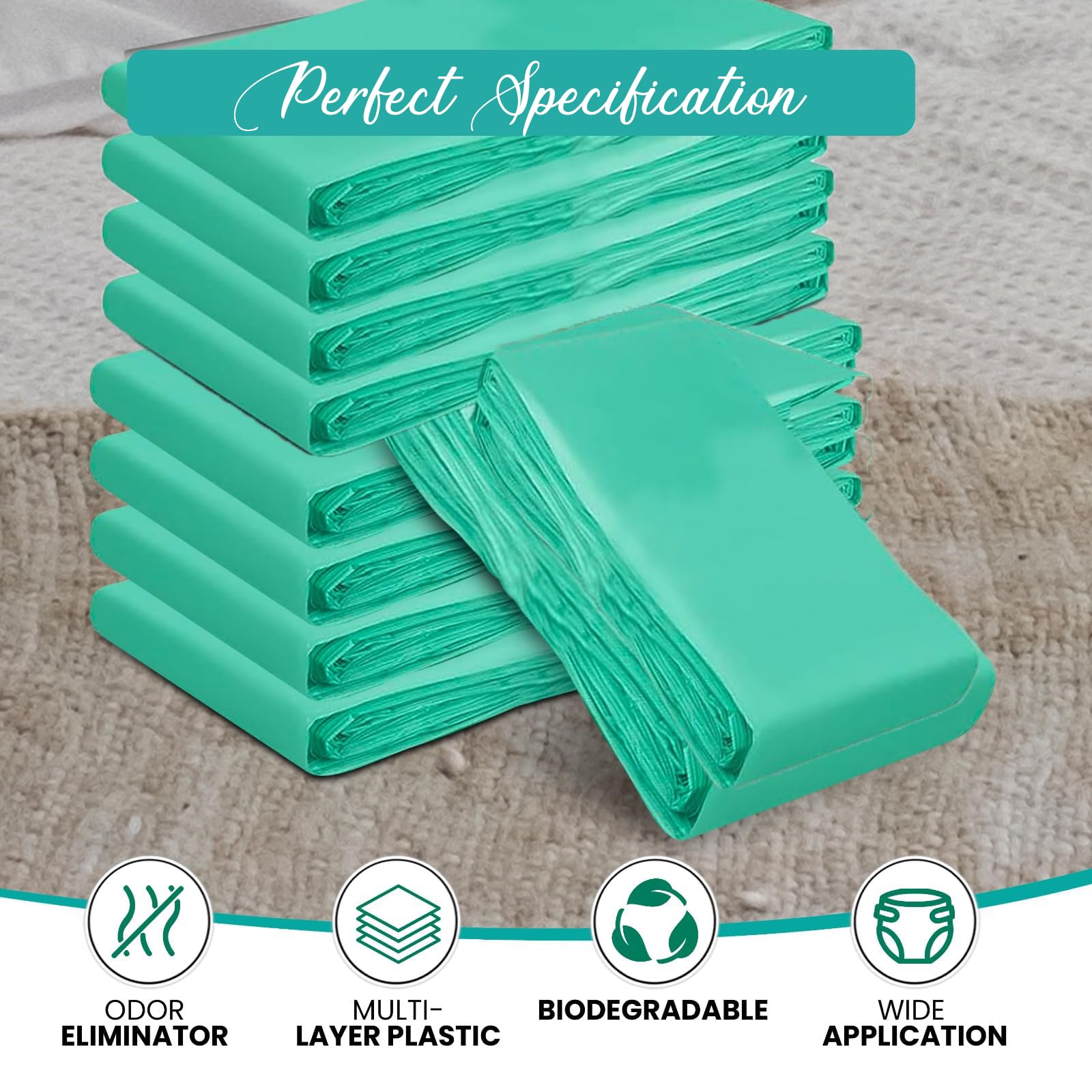Baby Fresh Dekor Classic refill bags show tear-resistant film for leak-proof diaper disposal