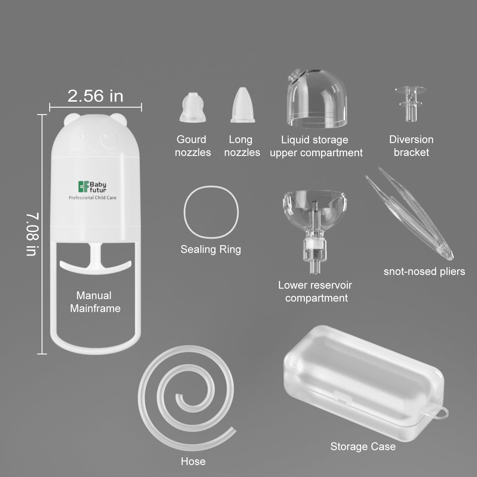 Baby Futur nasal aspirator durable construction for long-lasting baby care.