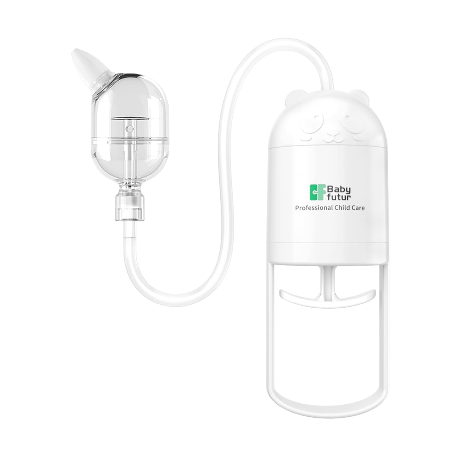 Baby Futur nasal aspirator push-pull action for gentle, adjustable suction.