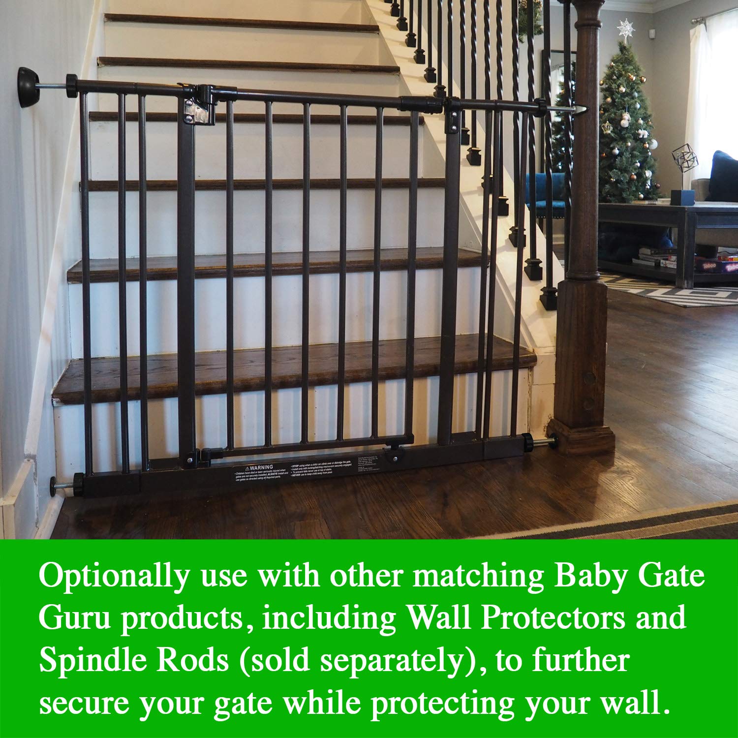 Baby Gate Guru two pack packaging image signals quick setup and value