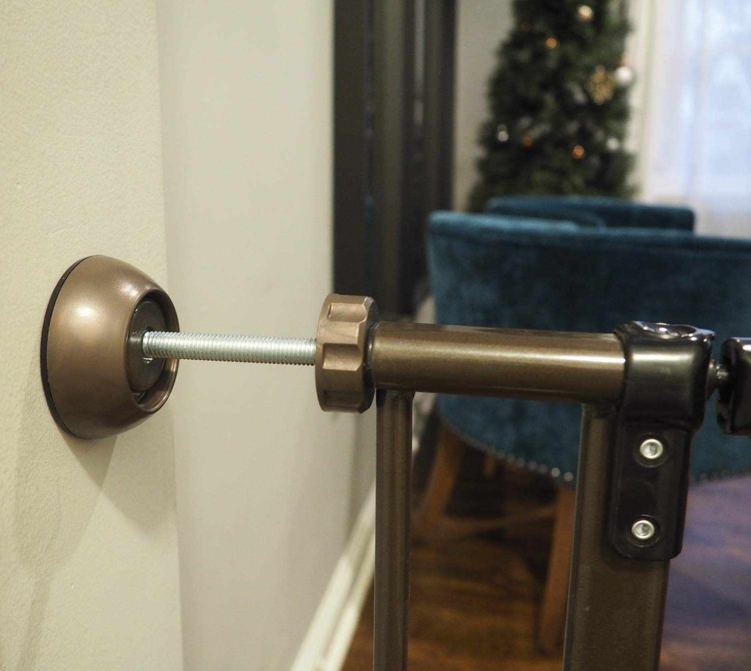 Baby Gate Guru bronze wall protector baseboard install shields fragile trim