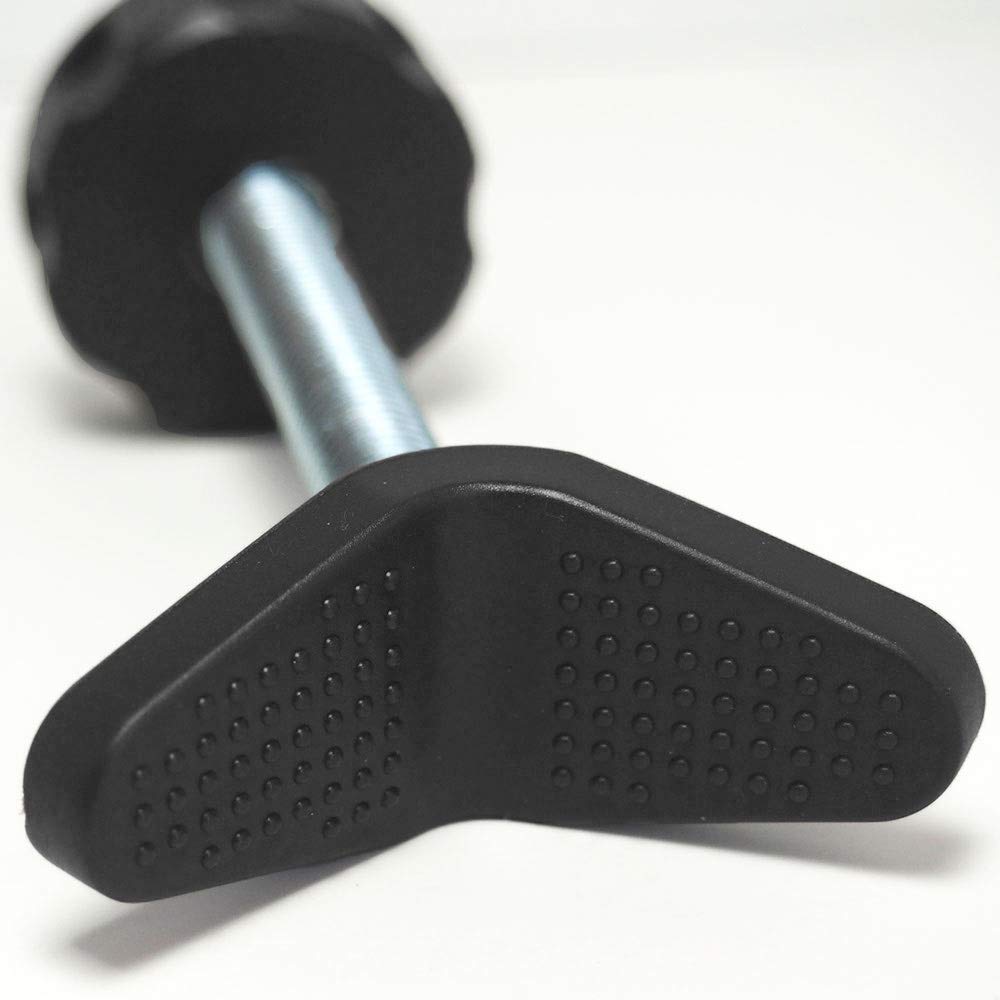 Baby Gate Guru M10 banister adapter white close up shows padded grip for snug fit