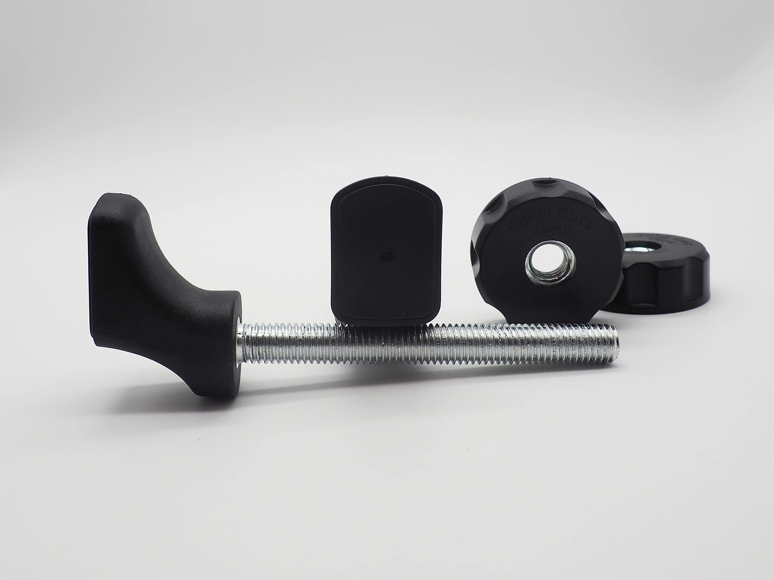 Baby Gate Guru M10 adapter on wall showing compatibility with baseboard moulding.