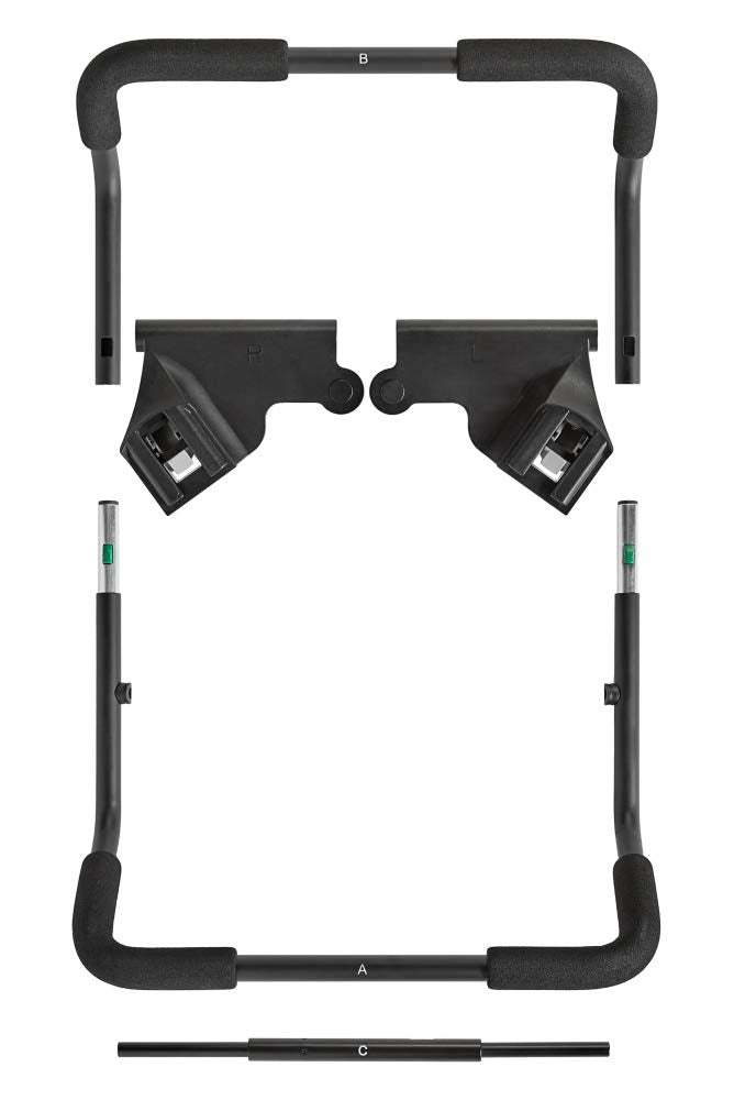 Baby Jogger adapters on City Mini-2 side view enable quick travel-system setup.