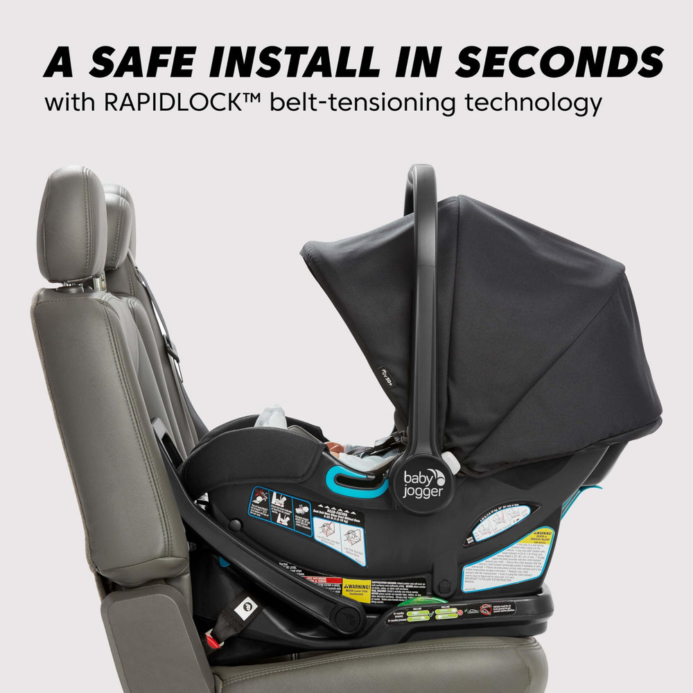 Baby Jogger City GO 2 anti-rebound bar closeup highlights extra travel safety feature.