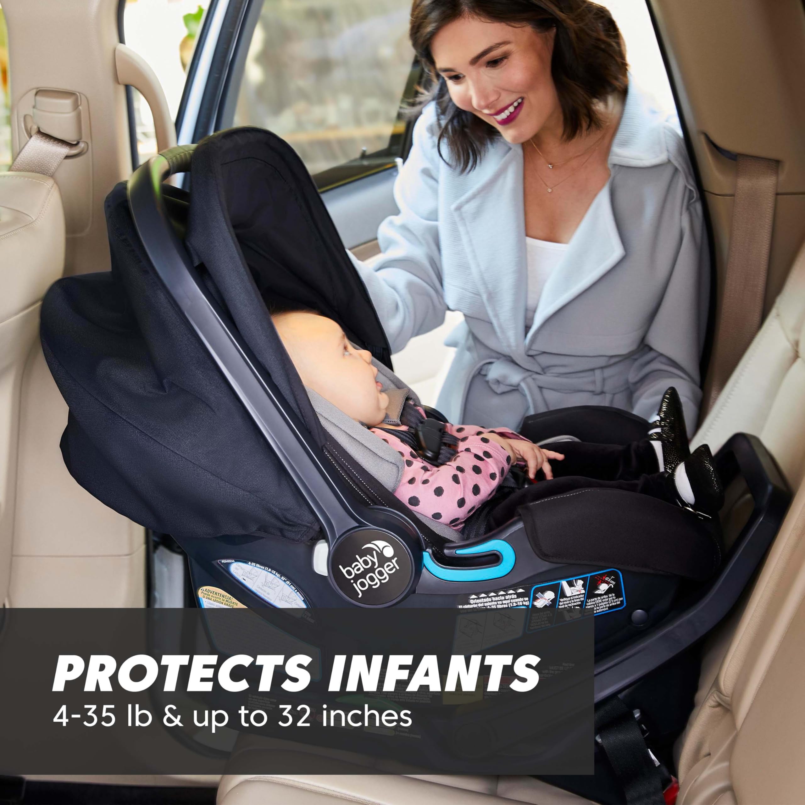 Baby Jogger City GO 2 quiet canopy preserves baby’s sleep during stroller rides.