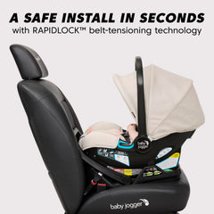 Baby Jogger City GO 2 taxi-safe belt path demonstrates easy rideshare installation without a base