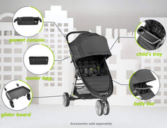 Baby Jogger City Mini-GT2 adapter connected to Peg Perego seat for outings.