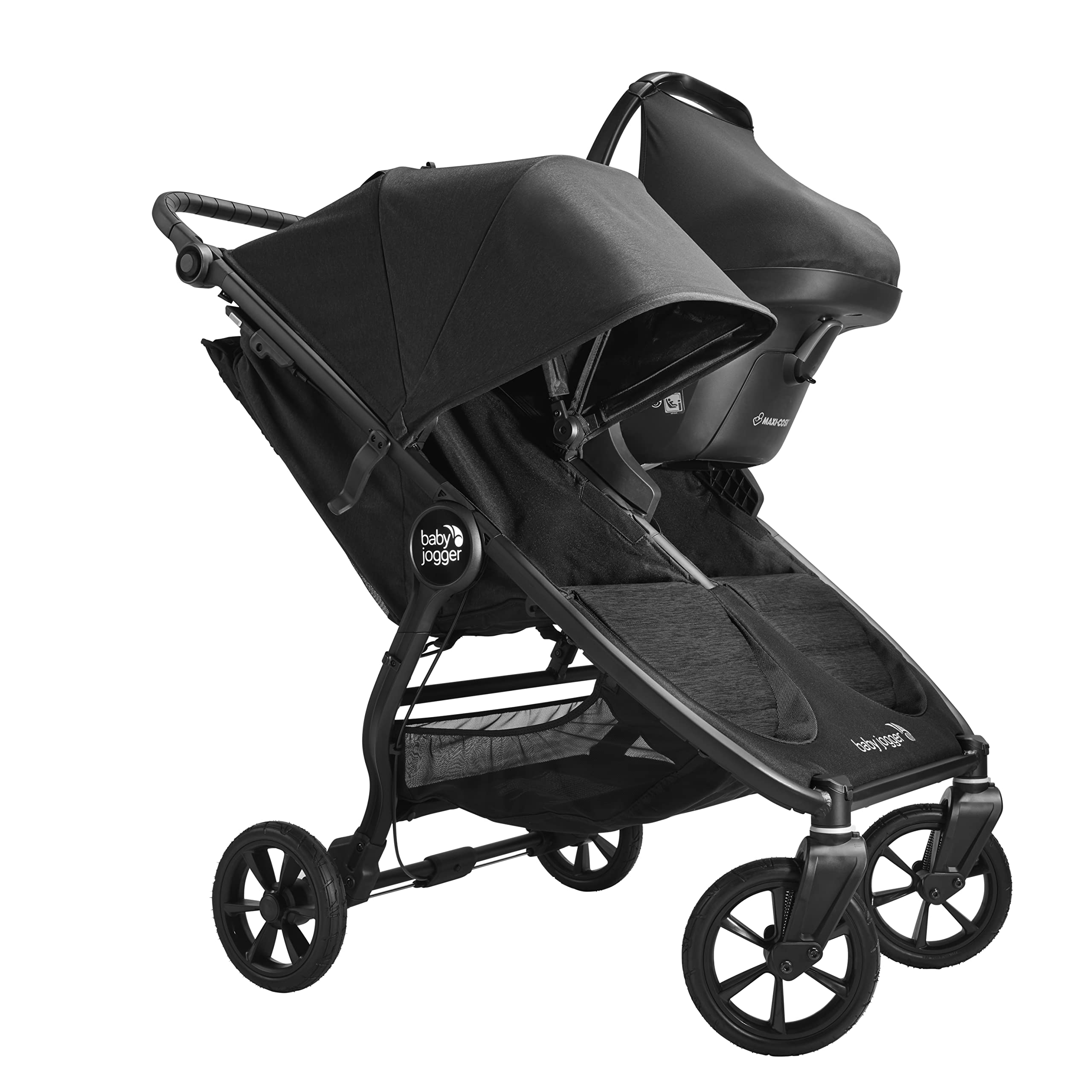 Baby Jogger city-mini-gt2-double car seat adapter setup demonstrates simple installation