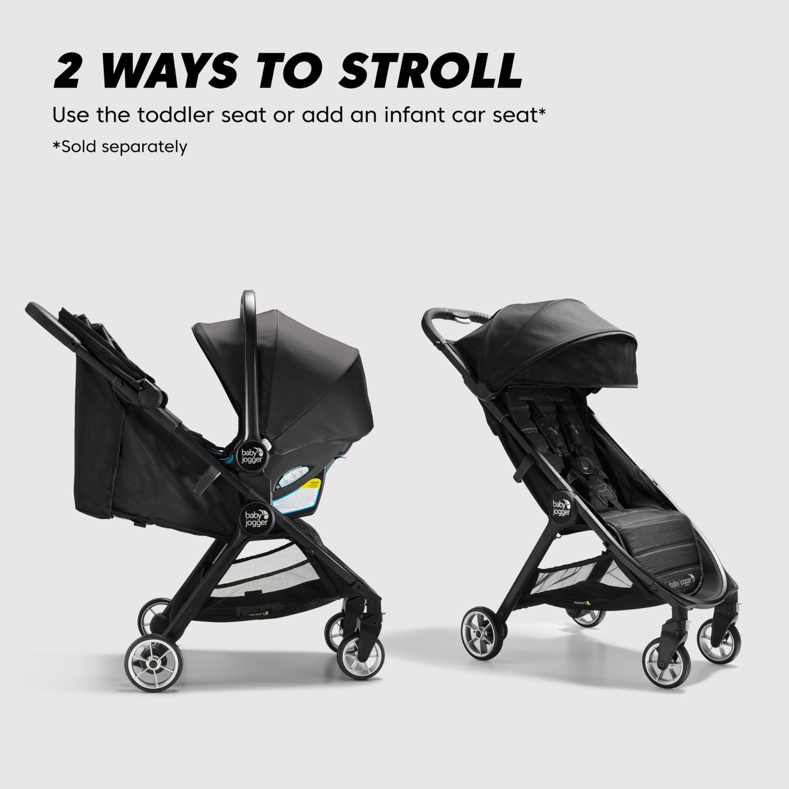Baby Jogger City Tour 2 adjustable calf support grows with your child.