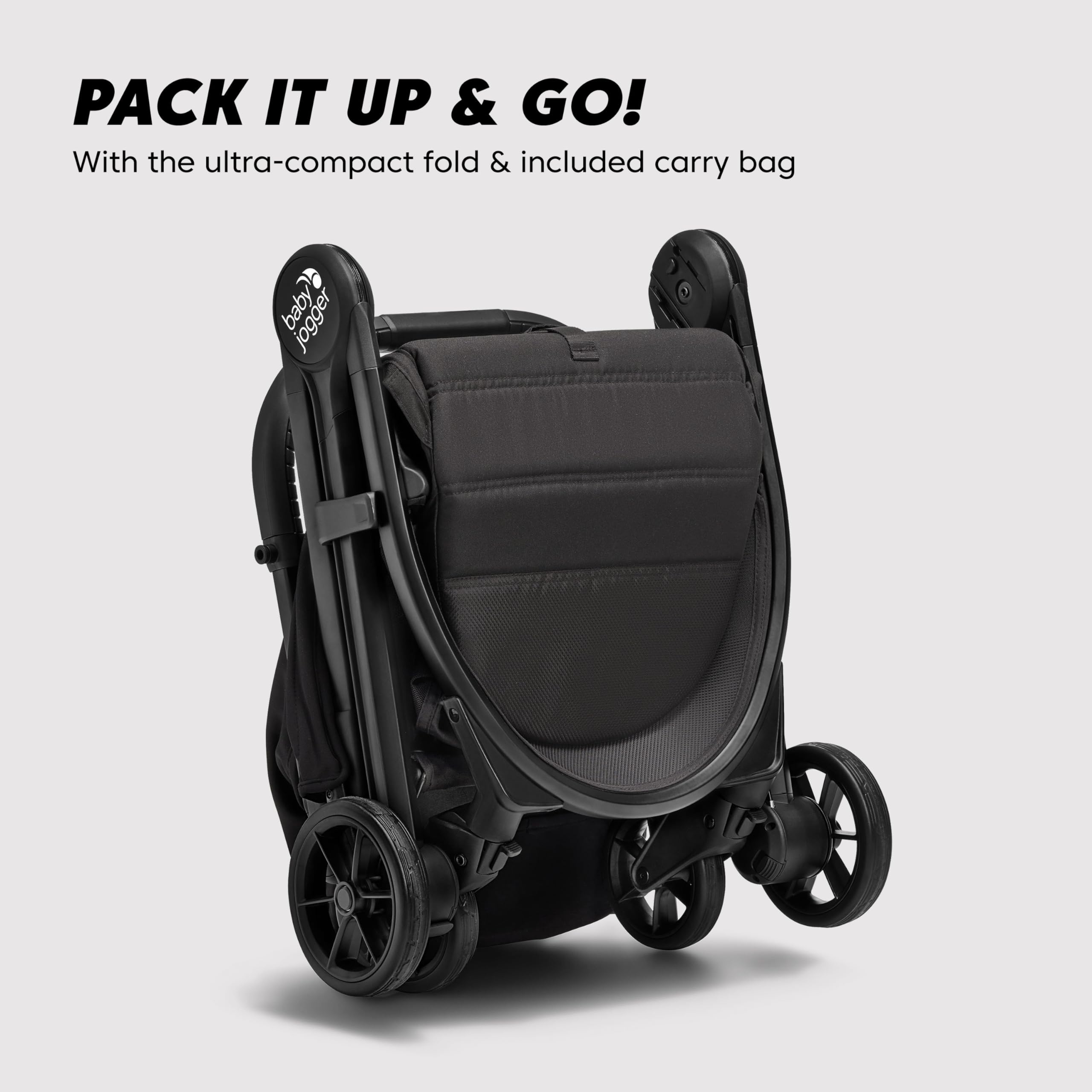 Baby Jogger City Tour 2 Eco Black adjustable calf support for growing child comfort.