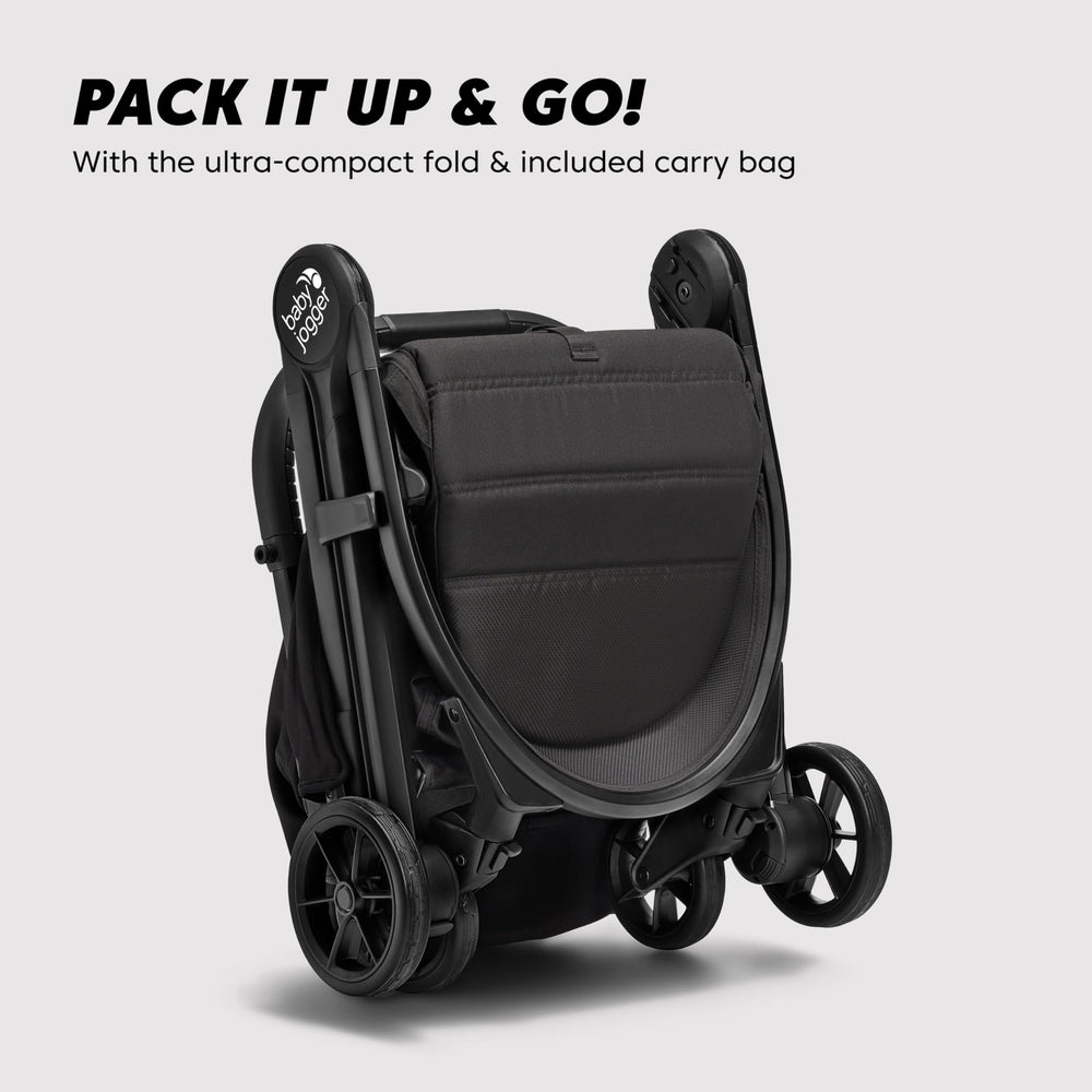 Baby Jogger City Tour 2 Eco Black adjustable calf support for growing child comfort.