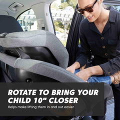 Baby Jogger City Turn rear-facing audible-click confirms secure installation