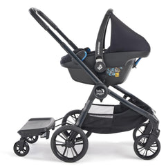 Baby Jogger Glider Board child-riding mode allows safe sidewalk rides.