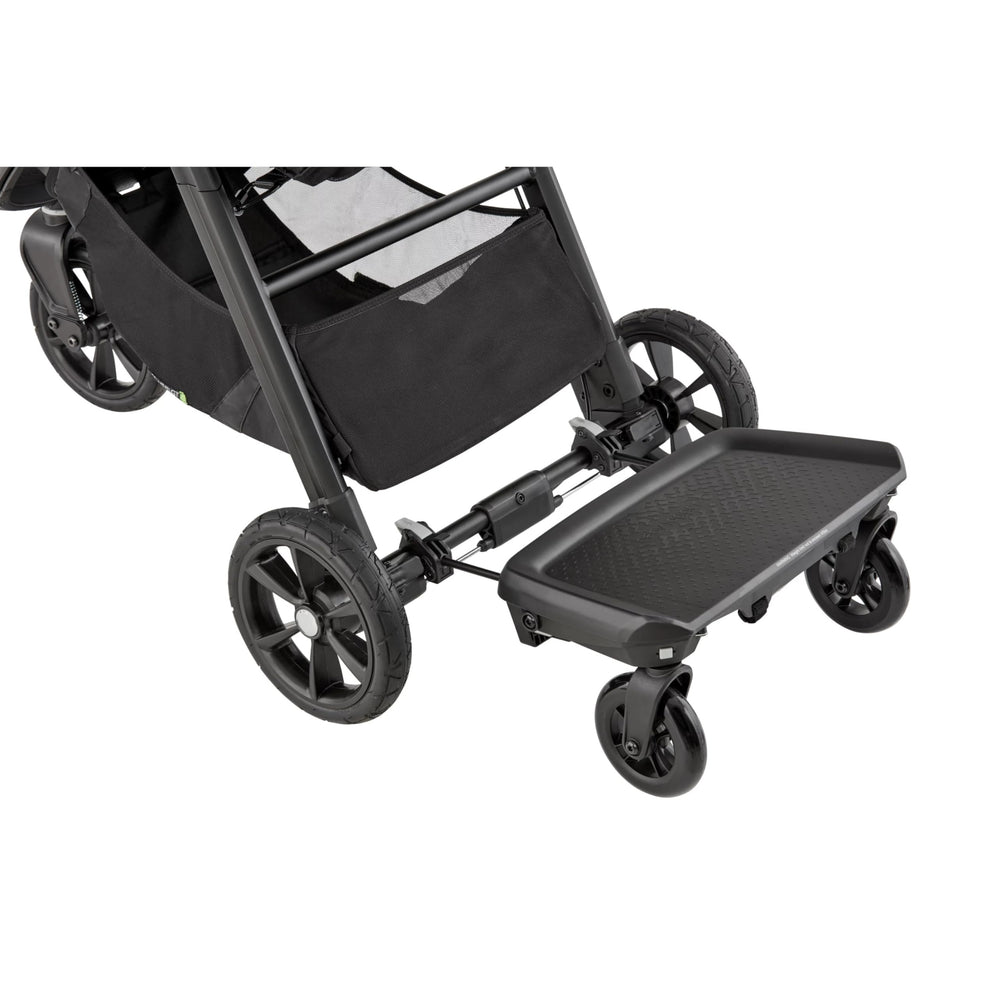 Baby Jogger Glider Board non-slip surface keeps child secure.