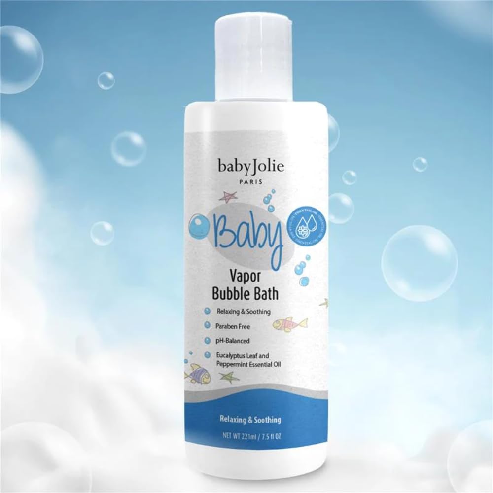 Baby Jolie Vapor Bubble Bath uses organic ingredients for gentle, kid-friendly cleansing.
