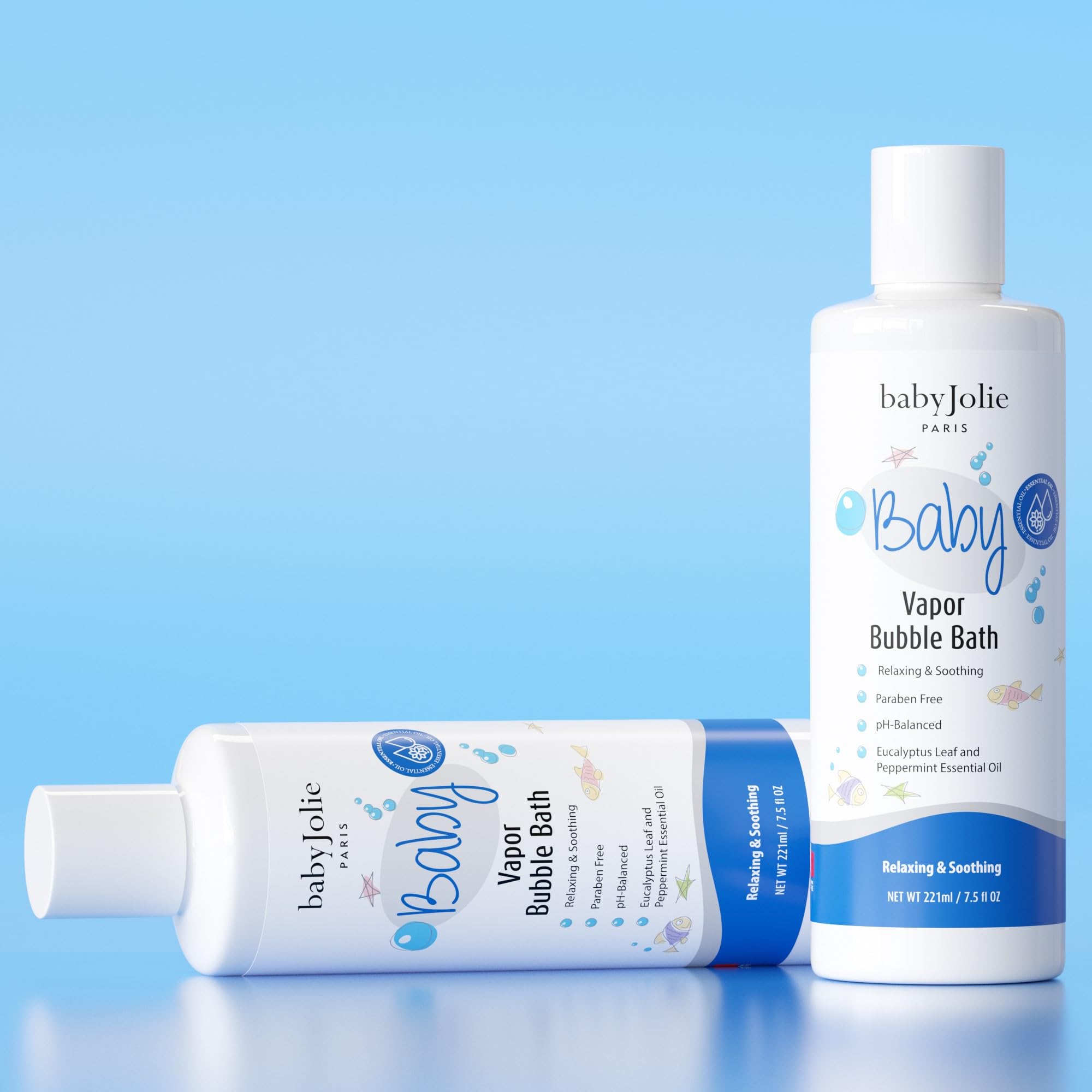 Baby Jolie Vapor Bubble Bath safe bath time for sensitive skin.