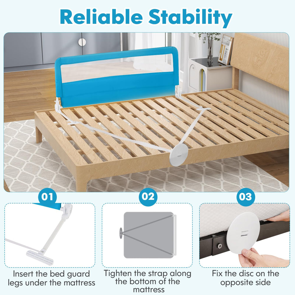 BABY JOY bed rails easy installation saves time and effort.
