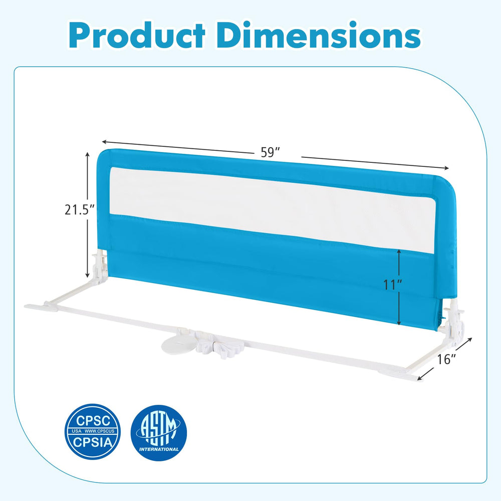 BABY JOY bed rails removable cover for simple cleaning.