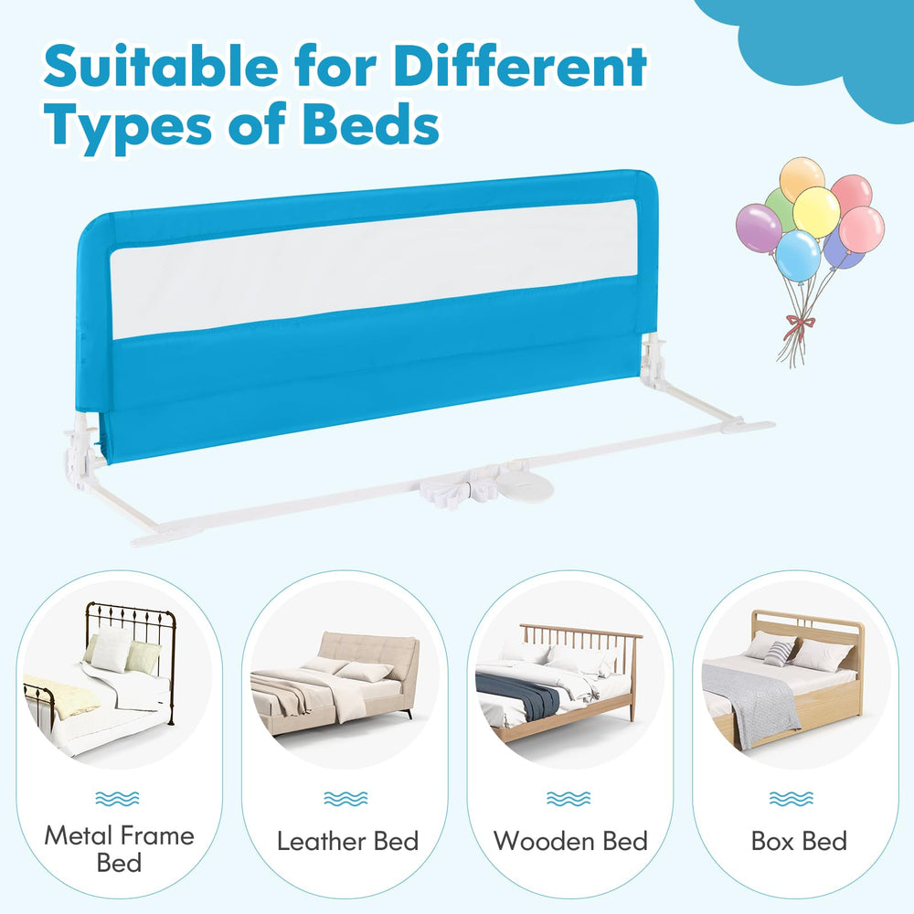 BABY JOY bed rails includes safety straps for extra security.