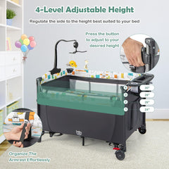 BABY JOY safety strap attachment keeps the sleeper securely anchored to your bed.
