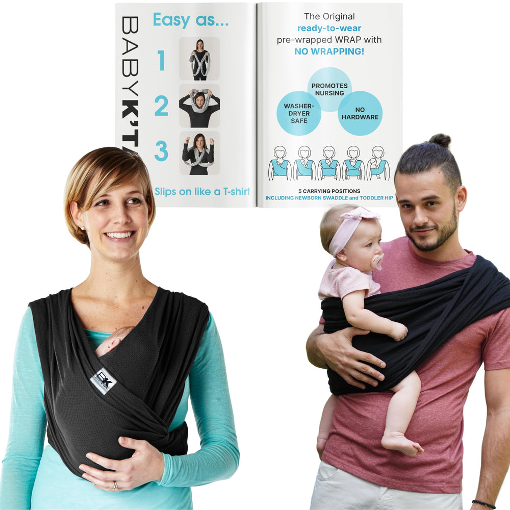 Baby K'tan Breeze carrier mesh closeup shows breathable fabric for warm days
