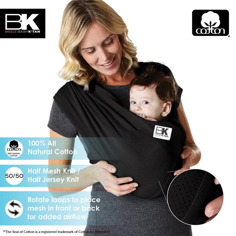 Baby K'tan Breeze half jersey half mesh design highlights airy comfort