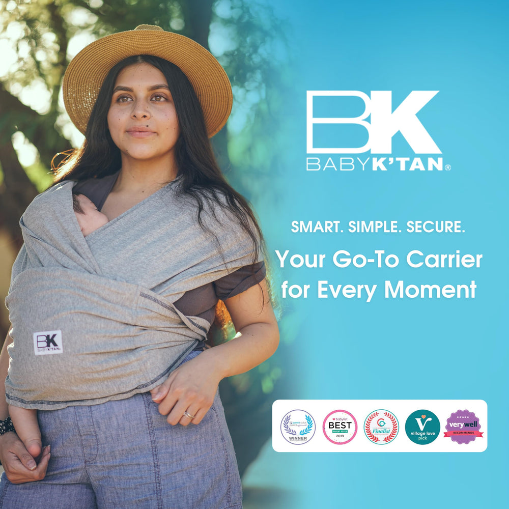 Baby K'tan machine-washable fabric makes cleanup simple after everyday adventures.