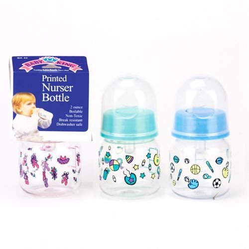 Baby King Preemie 2oz bottle vented clear plastic for newborn feeding