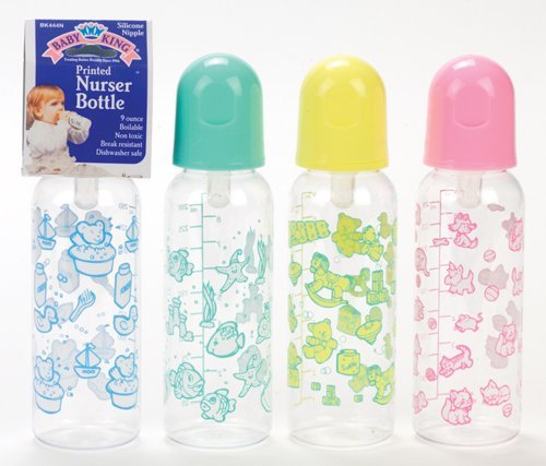BABY KING Printed Nurser Bottle with colorful design for easy feeding and BPA-free safety