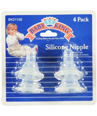 Baby King silicone nipples with medium flow support steady feeding pace