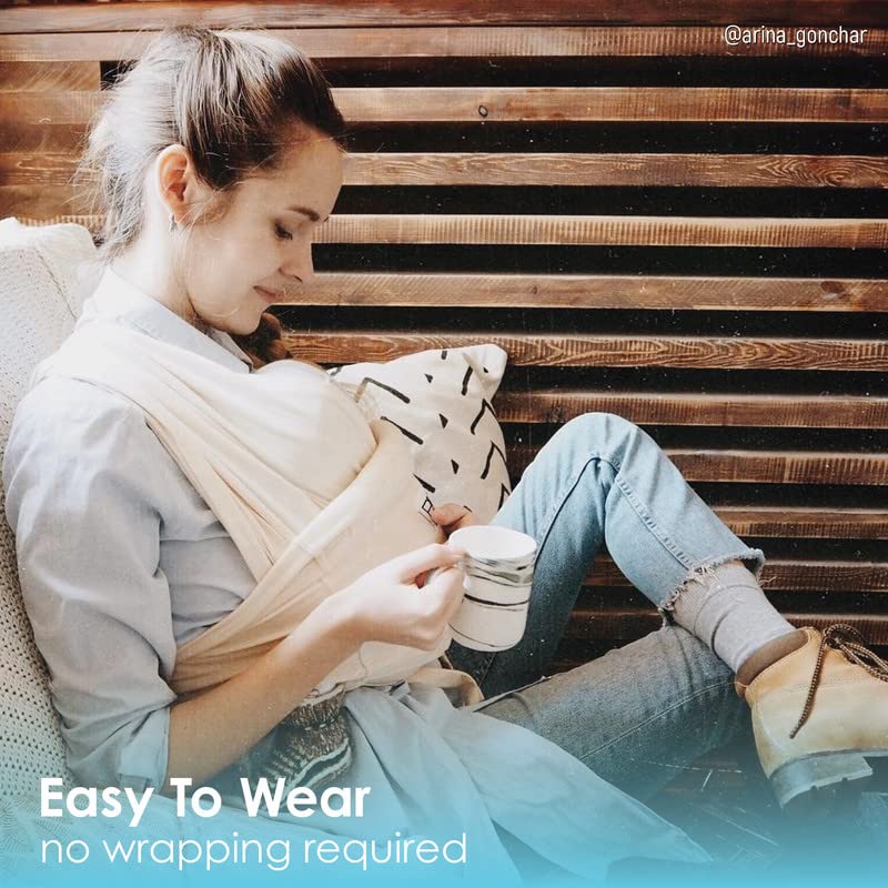 Baby K'tan Non-Bulky Design—low-profile wrap that stays close.