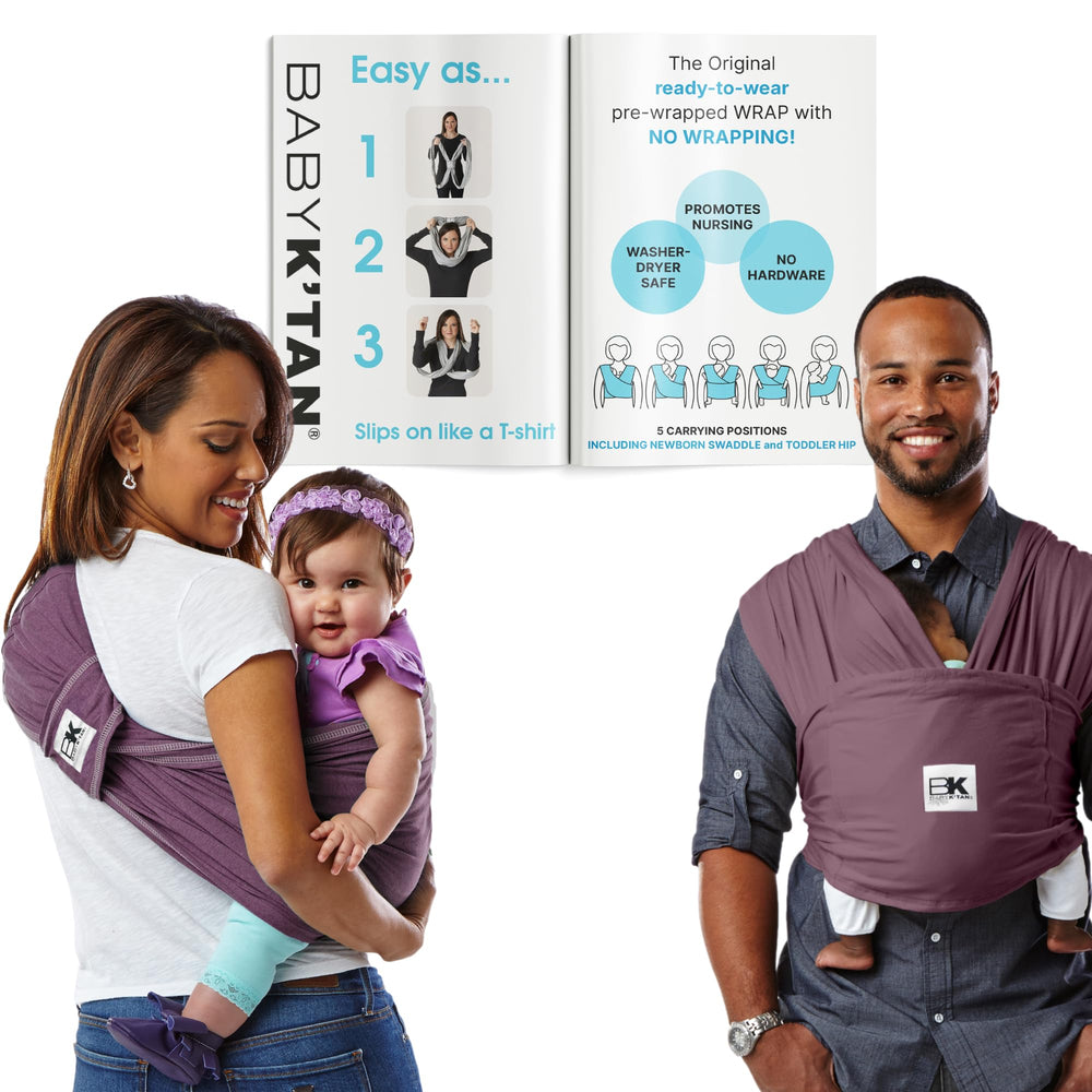 baby-k-tan original pre-wrapped design enables quick wear and hands-free use