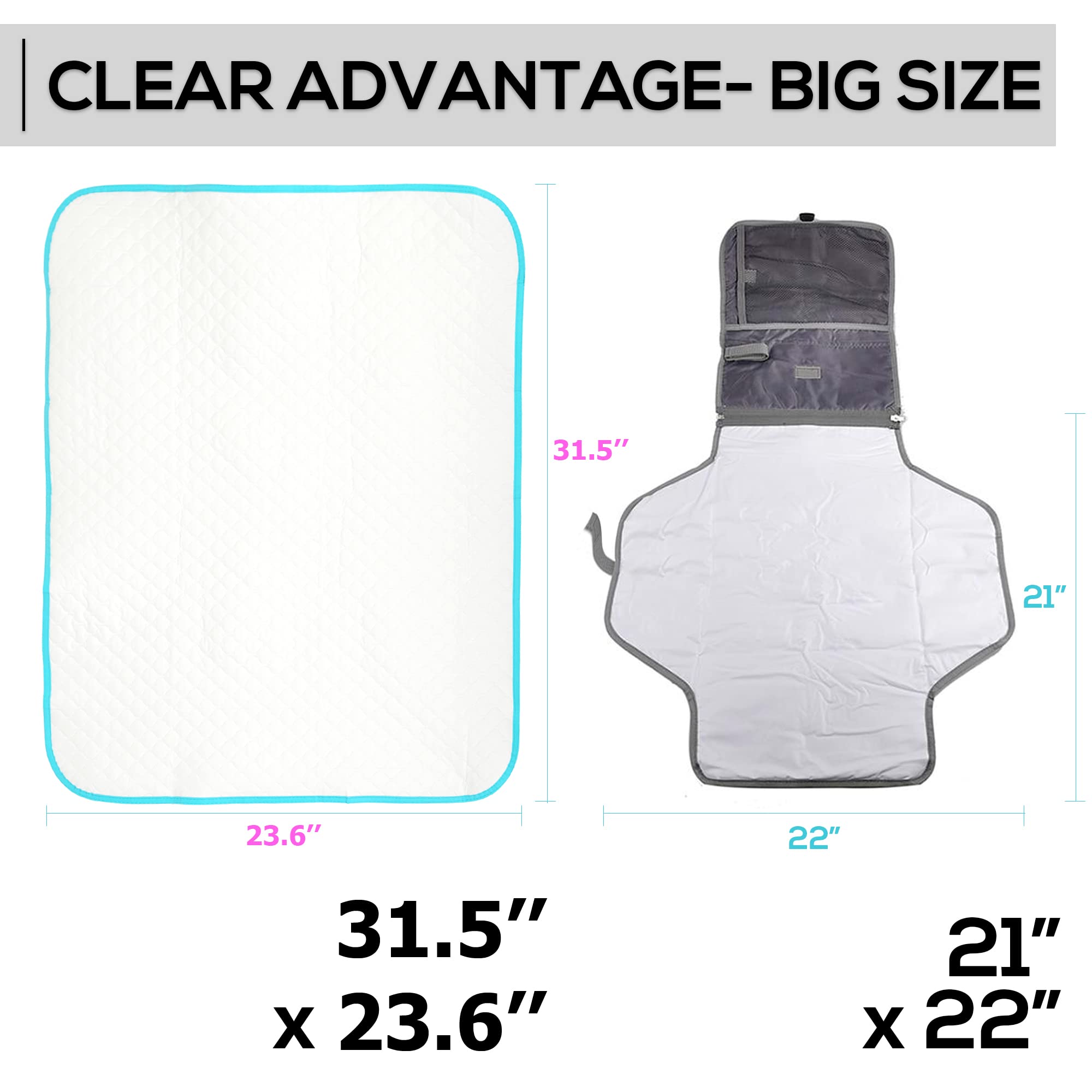 BABY LOOVI waterproof surface close-up for quick wipe-clean changes.