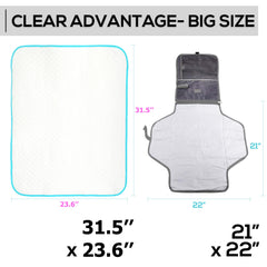 BABY LOOVI waterproof surface close-up for quick wipe-clean changes.