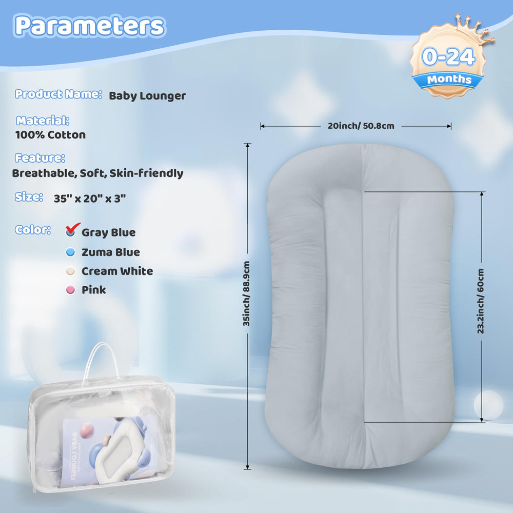 Baby Lounger lightweight, travel-friendly construction allows easy room-to-room use.