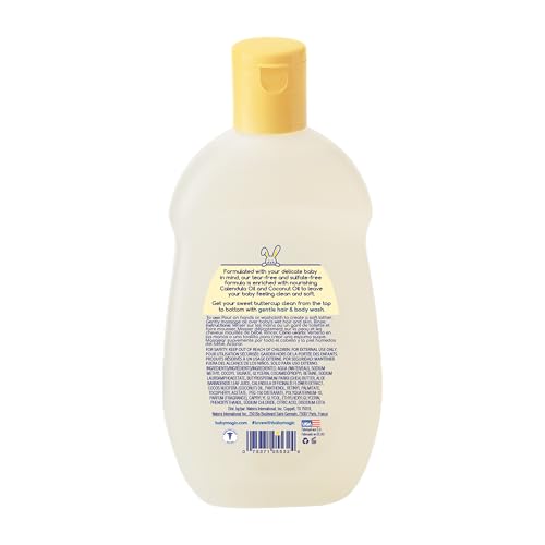 Baby Magic Gentle Hair & Body Wash lather demonstrating tear-free cleansing for sensitive skin.