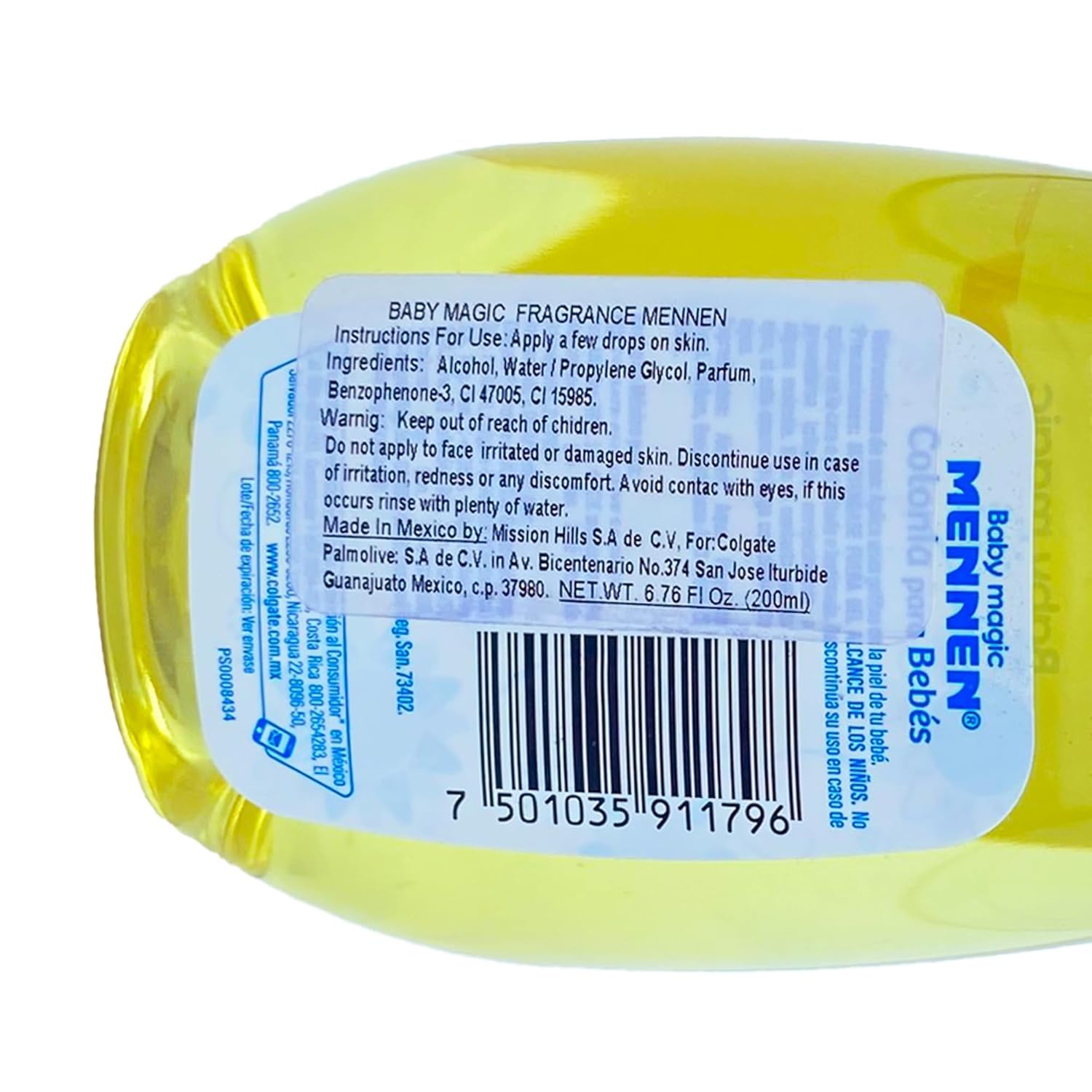 Baby Magic Mennen applied on wrist reveals a light, refreshing scent