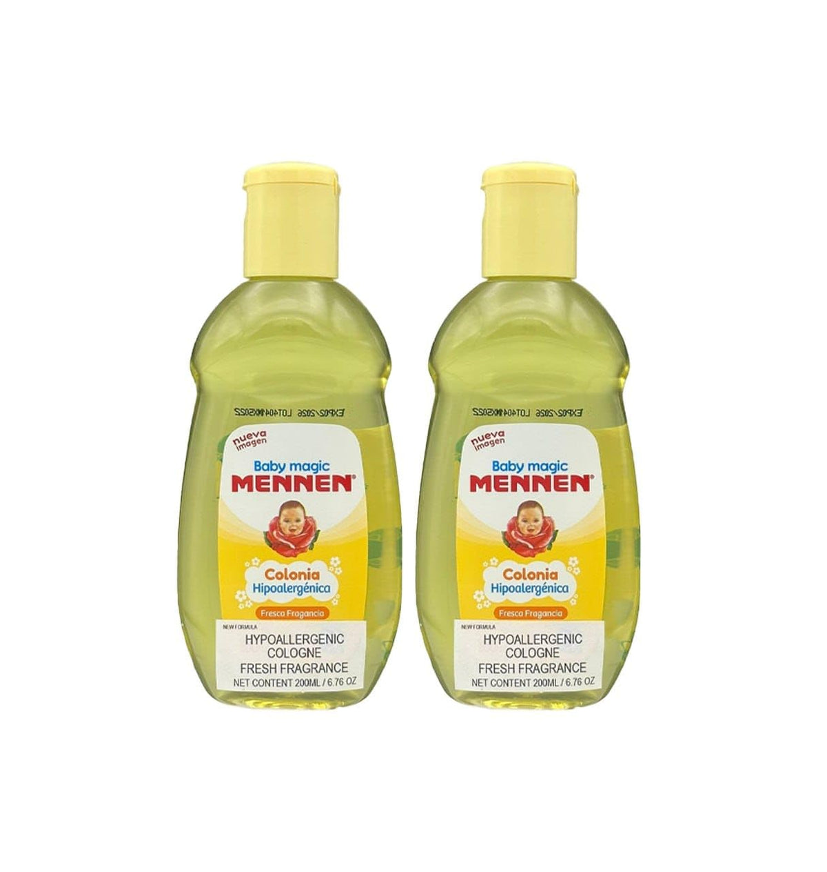 Baby Magic Mennen bottle front shows gentle baby fragrance for daily use
