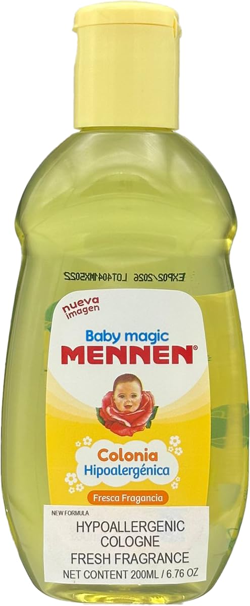 Box packaging shows original Baby Magic by Mennen, Mexico-made