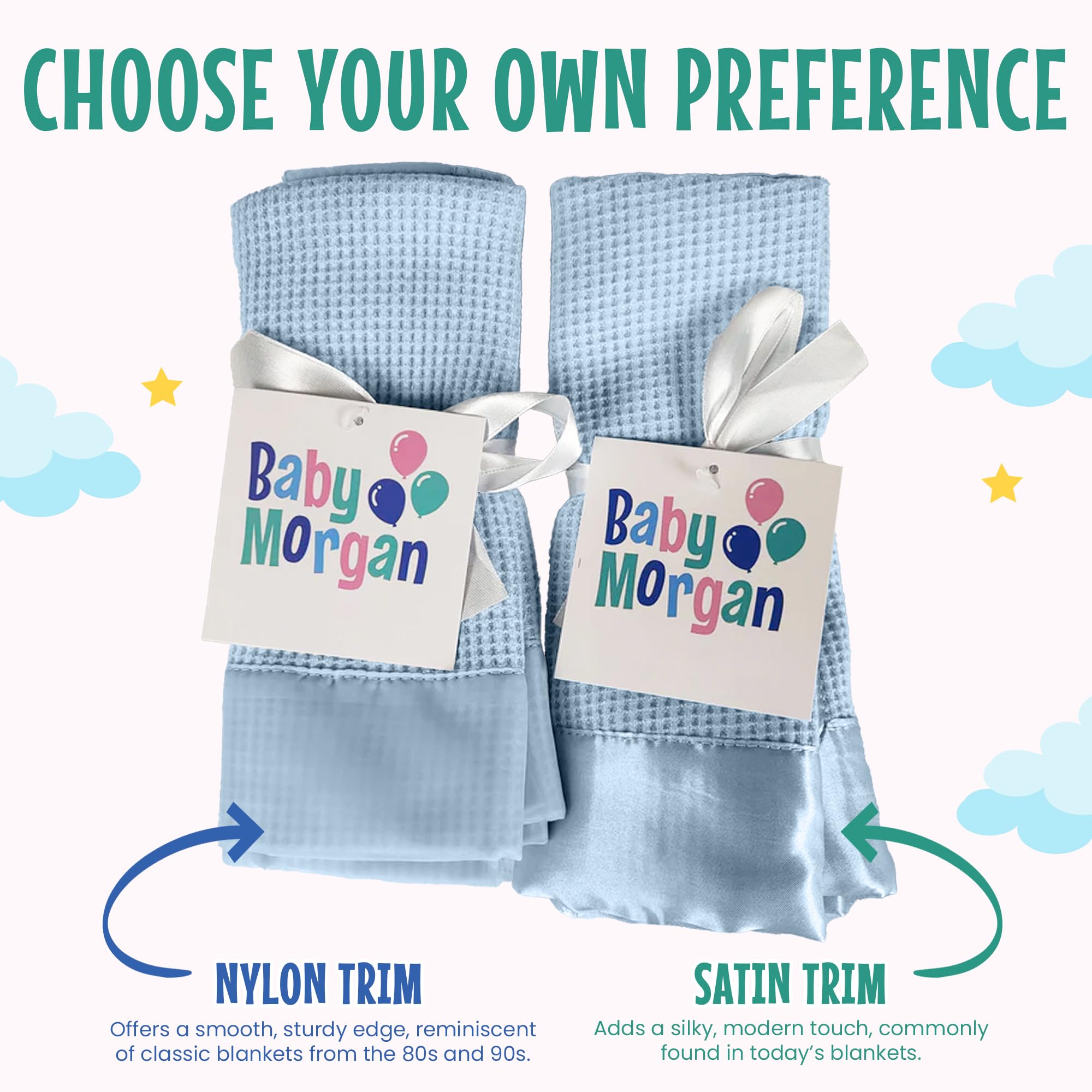 Baby Morgan gift-ready blanket showcases timeless style and practicality.