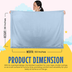 Baby Morgan blanket in stroller demonstrates on-the-go versatility and comfort.