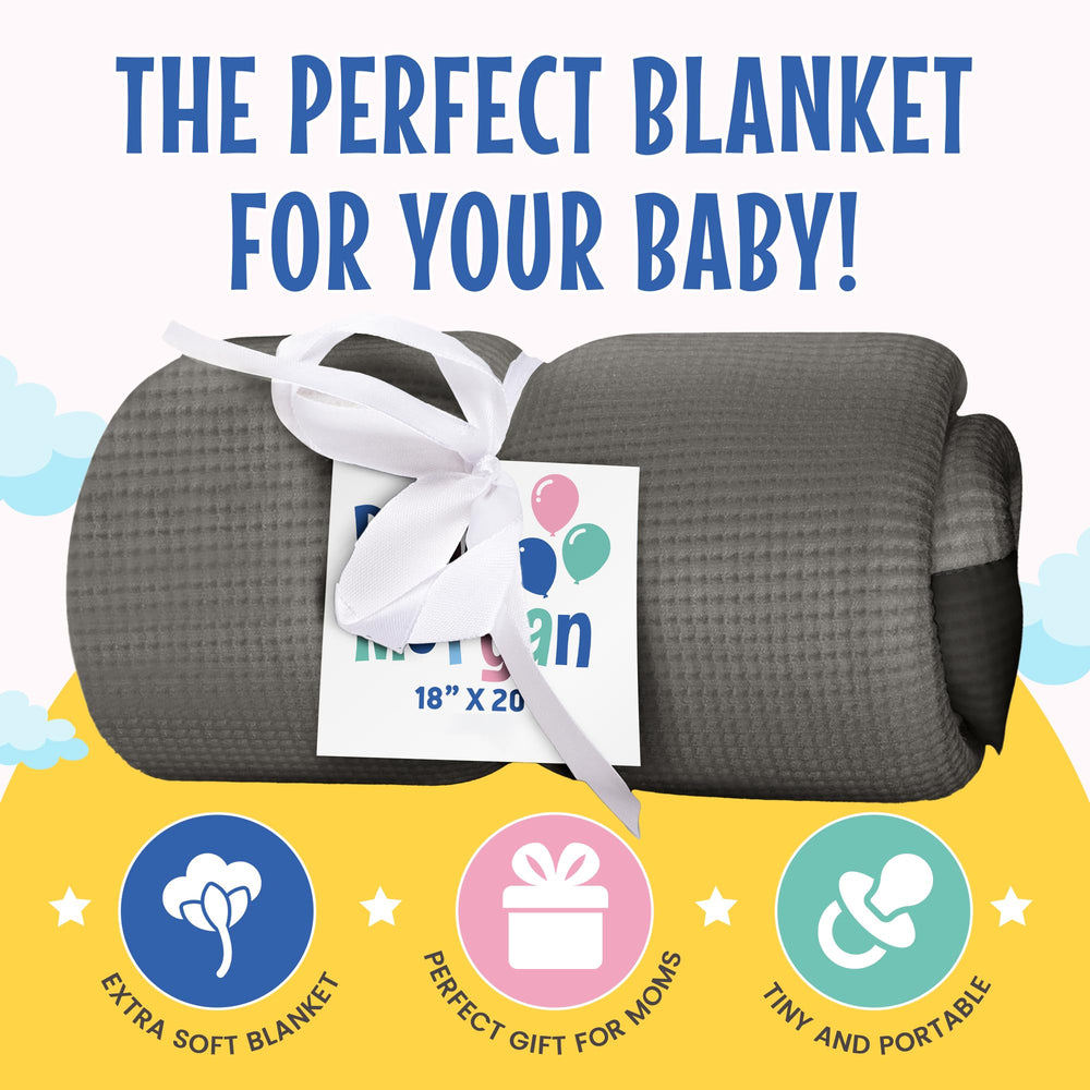 Baby Morgan blanket in nursery scene conveys cozy decor with practical warmth.