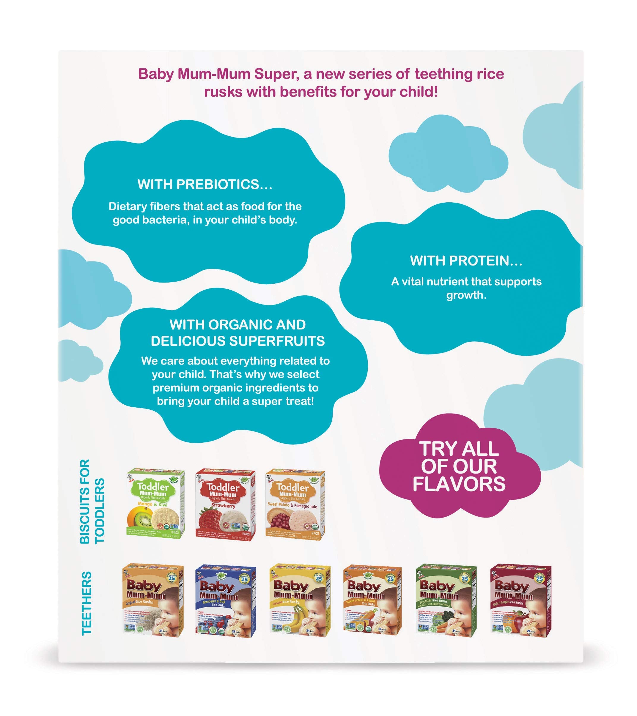 Baby Mum-Mum Crackers Berry during baby snack time with caregiver